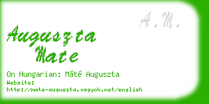 auguszta mate business card