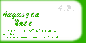 auguszta mate business card